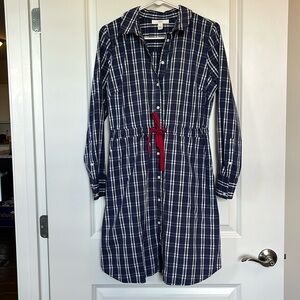 1901 Button Down Shirt Dress with Pockets